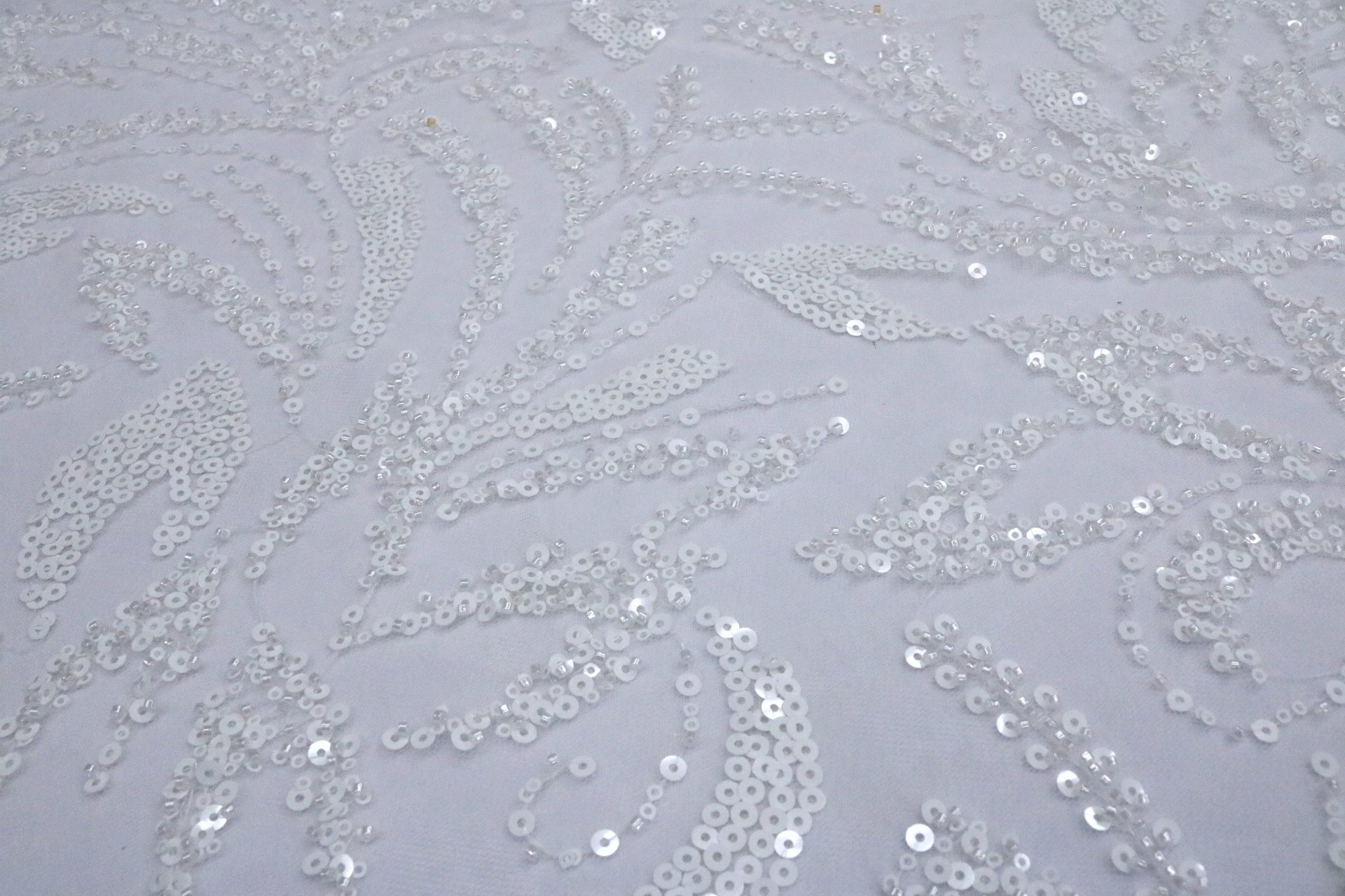 Hand Embroidered Beaded Lace