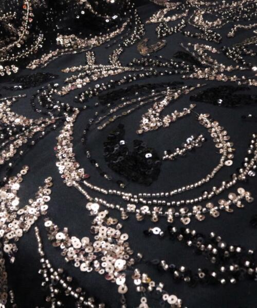 Hand Embroidered Beaded Lace