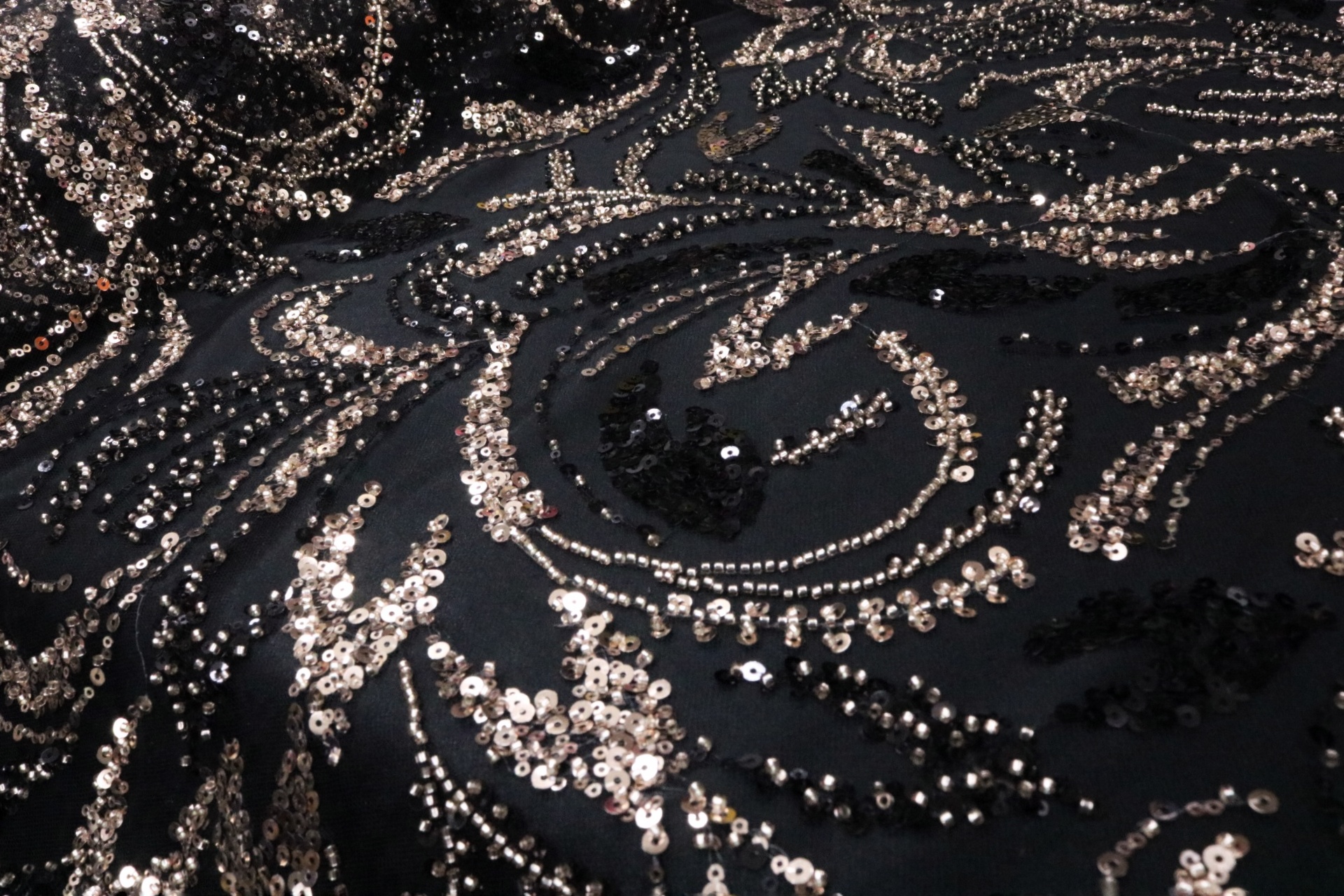Hand Embroidered Beaded Lace